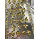 Gold or Silver Cross Sticker Favor Decoration for First Communion Christening 2 Sheets
